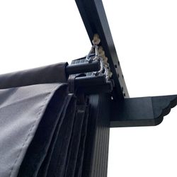Replacement Canopy Top Fabric for 10x10 Ft Outdoor Patio Retractable Pergola Sunshelter Pergola Canopy