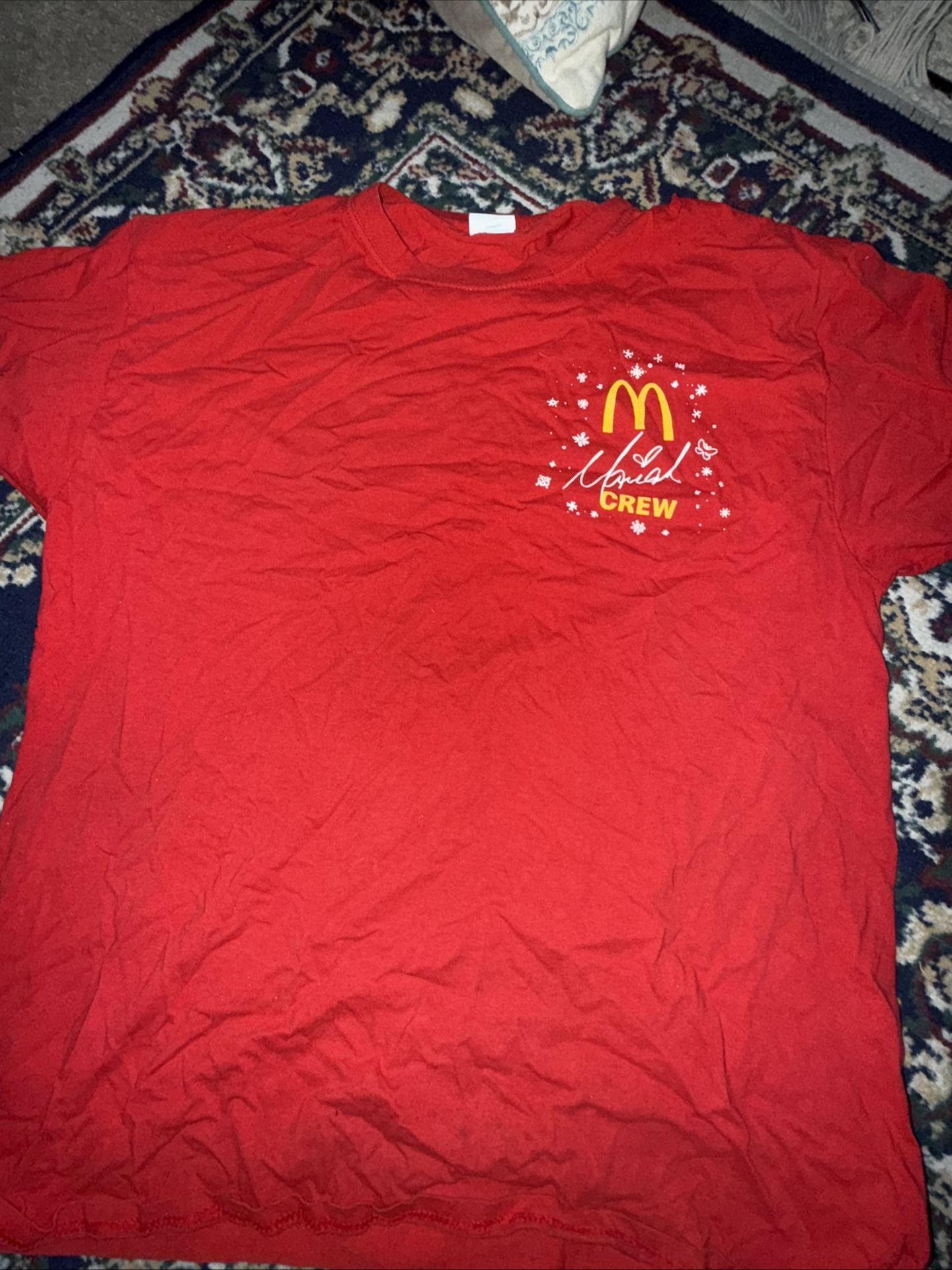 McDonalds Mariah Carey Employee Short Sleeve Adult