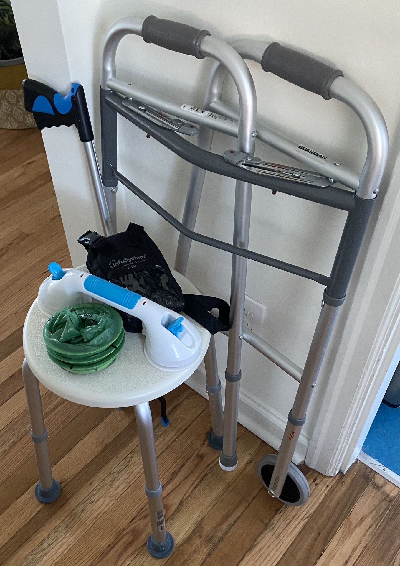 Walker, Shower stool & Misc Health items