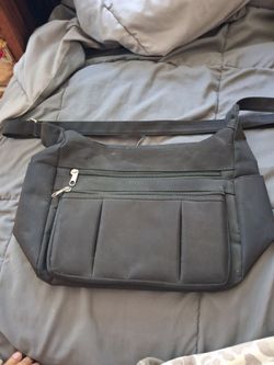 Black Nylon Crossbody Shoulder Bag