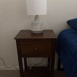 Bedside tables and lamps