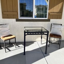 Glass Table With Chair