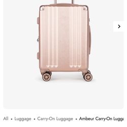 Calpak Carry On Ambeur Rose Gold Luggage