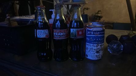 Coca-Cola 100 Years Commemorative Glass Bottles Set