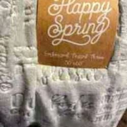 NEW Embossed Tassle Throw - 50" X 60", Gray, Sell