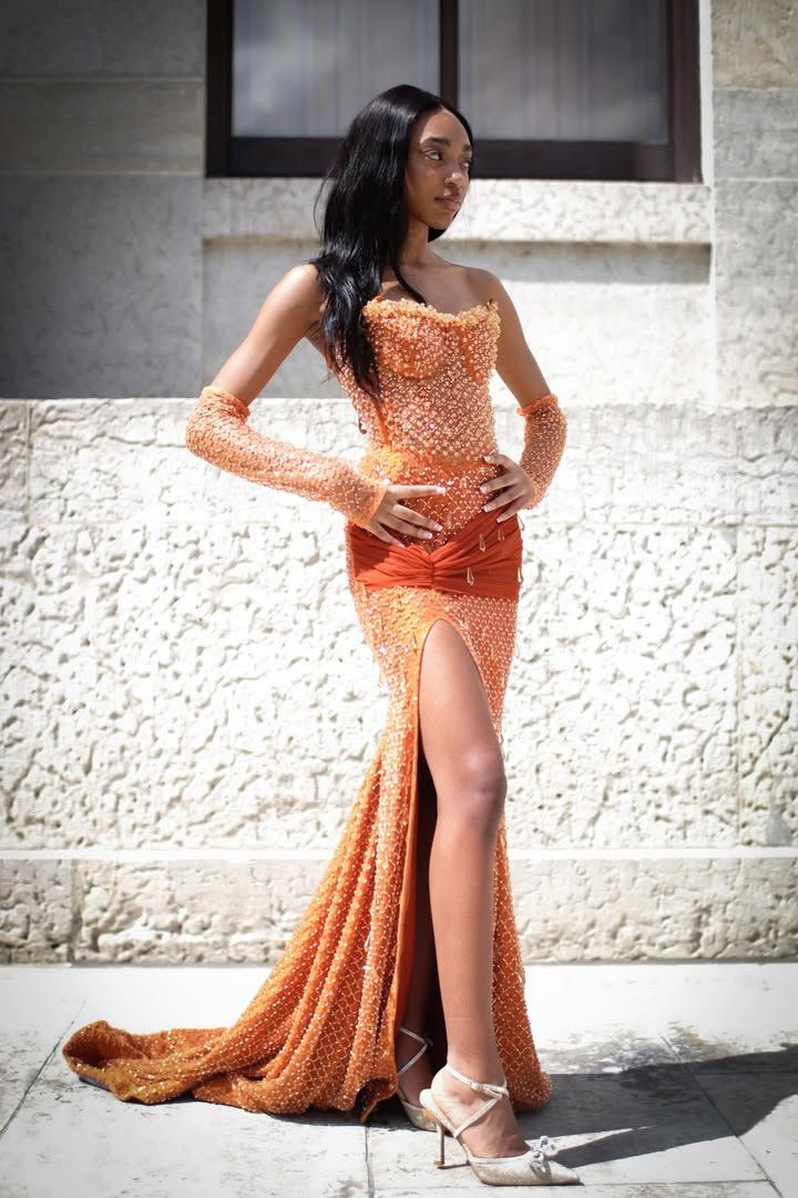 Custom Made Prom Dress from Arica by Keerahsfashioncave