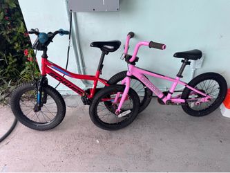 Two 16’ kid’s bikes