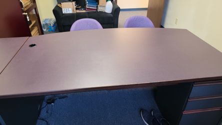 Large Executive L-Shaped Office Desk with Storage