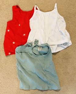 3 Pack: Assorted 4T Girl's Sleeveless Tops