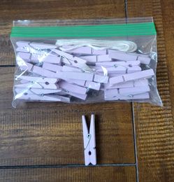 Decoration mini lavender clothespins& string to hang pictures, etc.