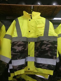Class 3 High Visibility Jacket Camo Bottom