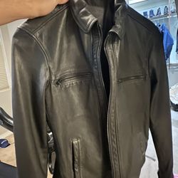 All Saints men’s medium Leather Jacket New 