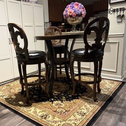Table And 3 Barstools 