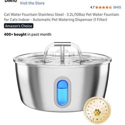 Stainless Steel Pet Water Fountain 