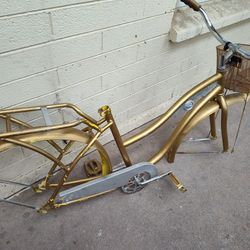Huffy Cruiser Frame..That's Been Painted Gold/Silver