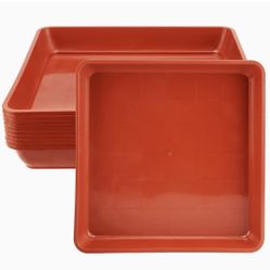 Pinkunn 20 Pack 11.6x 11.6Inch Square Plant Saucer, Flower Pot Square Drip Trays Plastic 