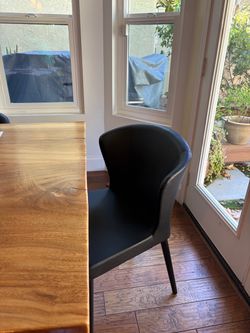 Modern wingback-style chairs