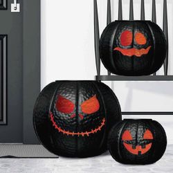 New in Box Black Halloween Pumpkin Decorations Set of 3