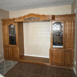 Oak Wood Entertainment center 