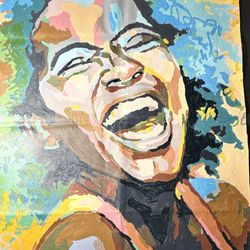 African American Woman Painting 