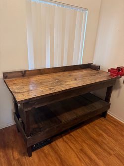 Solid Wood Heavy-Duty Workbench with Craftsman 4.5" Vise