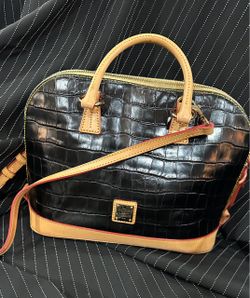 Dooney & Bourke Croc-Embossed Leather Satchel