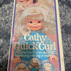 Vintage 1974 New In Box Cathy Quick Curl
