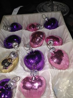 11 heart shaped ornaments
