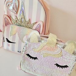 New With Tags OMG Accessories Unicorn Backpack And Lunch Pail 
