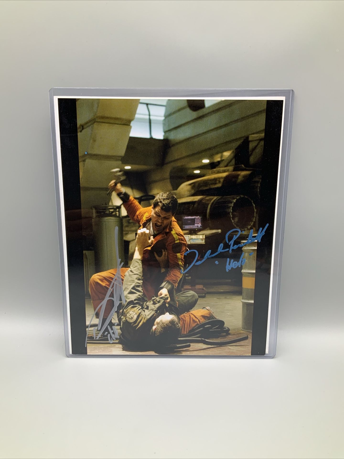 Aaron Douglas, Tahmah Penikett, Signed 8x10, Insignia, Battlestar Galactica, COA