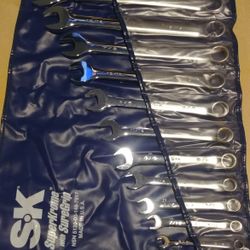 SK Superkrome Wrench Set SAE