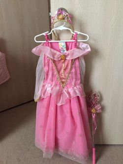 AUTHENTIC DISNEY PINK CINDERELLA COSTUME WITH ACCESSORIES!