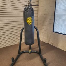 Heavy Punching Bag With A Speed Back Rack