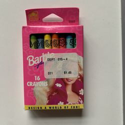 Brand New Pack Of 16 Count Of 1994 Barbie Crayons