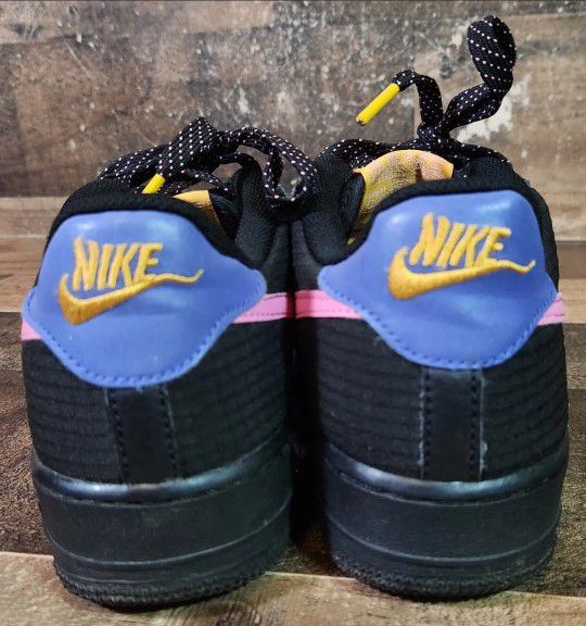 Nike Air Force 1 Womens Shoes Size 7Y 'Black Magic Flamingo