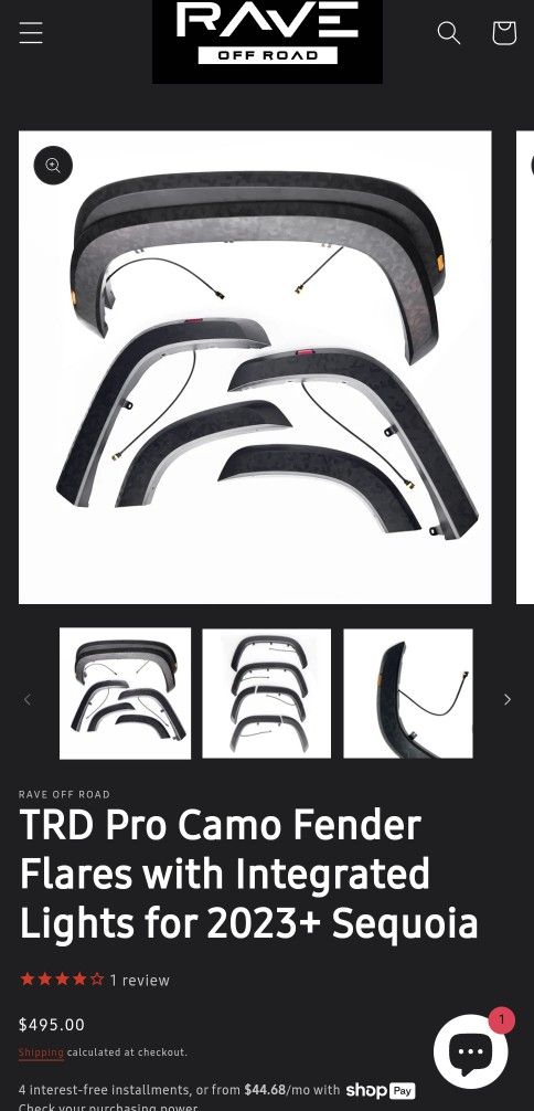 TRD PRO Camo Fender Flares