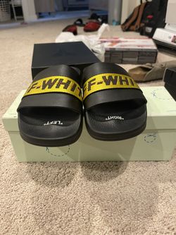 Off White Slide Black Yellow
