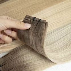 Genius Wefts 100% Human hair Extensions, Saw In