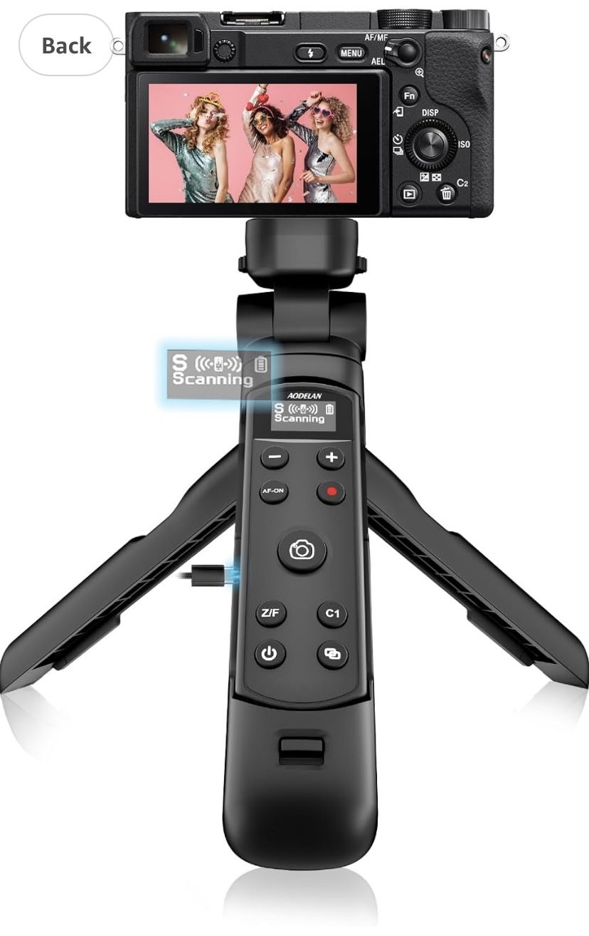 AODELAN Rechargeable Wireless Remote Grip Control Handle for Sony A7C, A7III, +