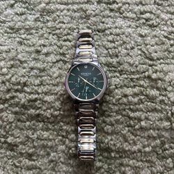 Geneva Green Face Dimond Watch 