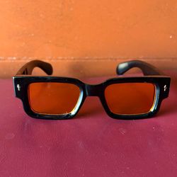 Minimalist orange tint sunglasses