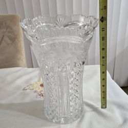 Large Clear Crystal Vase