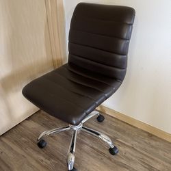 Rolling Swivel Adjustable Armless Desk Chair with Wheels