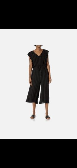 Brand new Woman’s JACK by BB Dakota brand Black Seeing Thread Embroidered Jumpsuit Up for Sale 