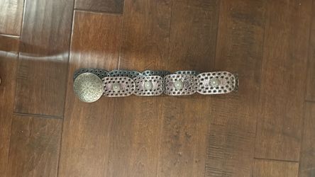 Decorative Metal Belt with Engraved Buckle