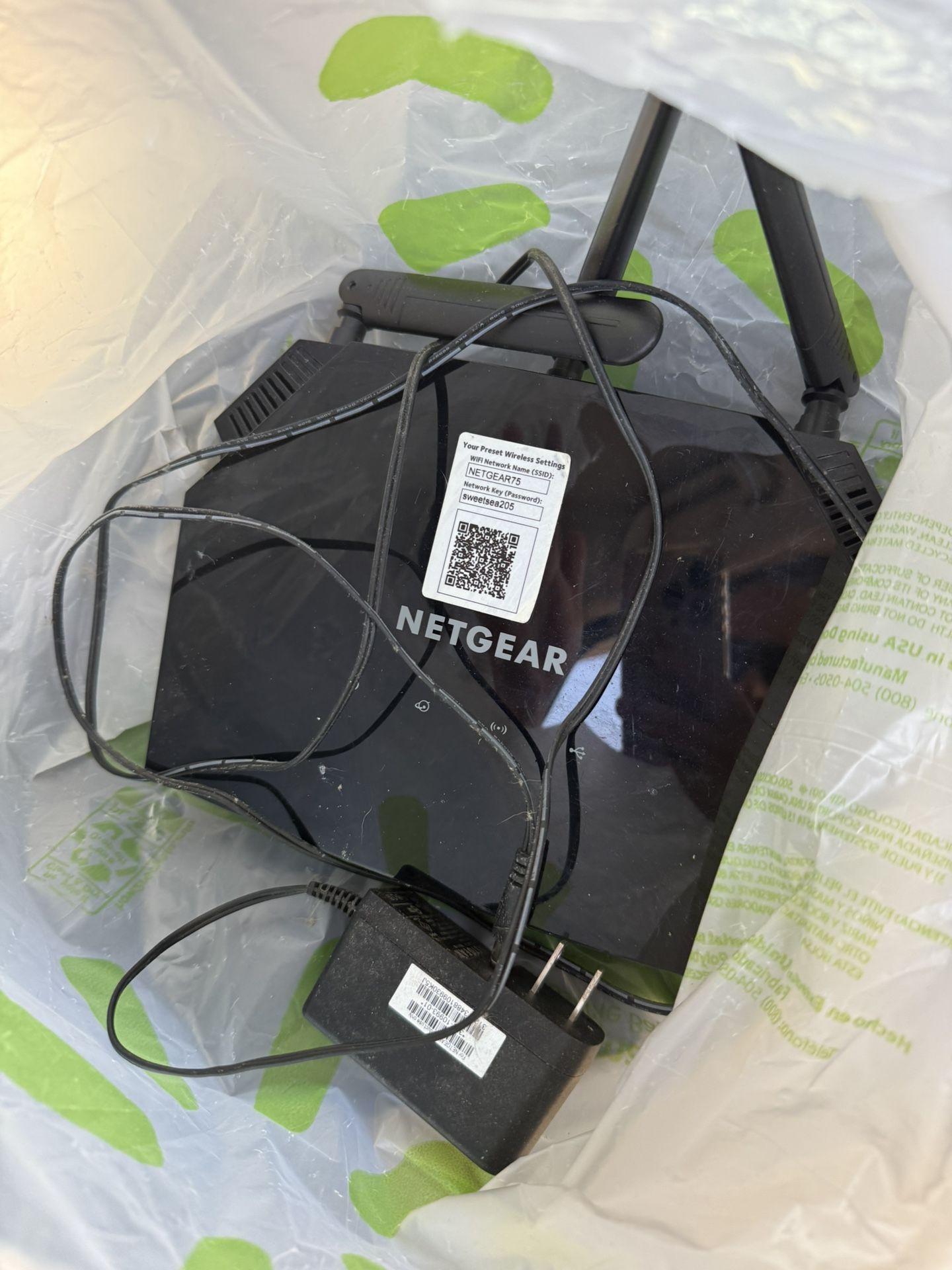 📶 Netgear AC1750 Smart WiFi Router (R6400) – Dual Band with Power Adapter