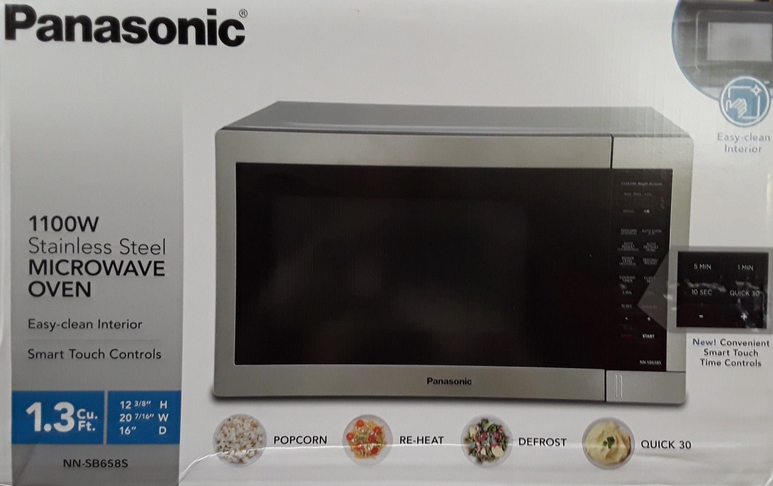 Panasonic Countertop Microwave Oven 1.3 cu. ft 1100 Watts Stainless