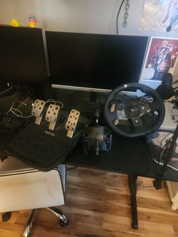 Logitech full steering wheel and shifter setup