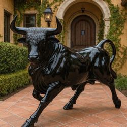 Aluminum Wall Street Bull Statue – Ranch & Indoor/Outdoor Décor