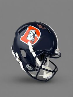 Steve Atwater  signed Denver Broncos  blue color rush full size speed replica.